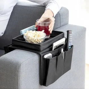 Sofabrett med lommer og snacksbrett