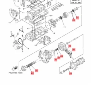 Yamaha 6S5-W0001-22 Jetpump Pakningssett