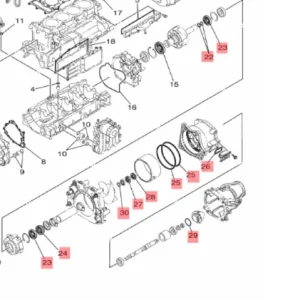 Yamaha 6S5-W0001-23 Pakningssett Jet Unit 2020+