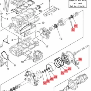 Yamaha Jet Unit Gasket Kit 6GN-W0001-2A – FX/VX 1.8L