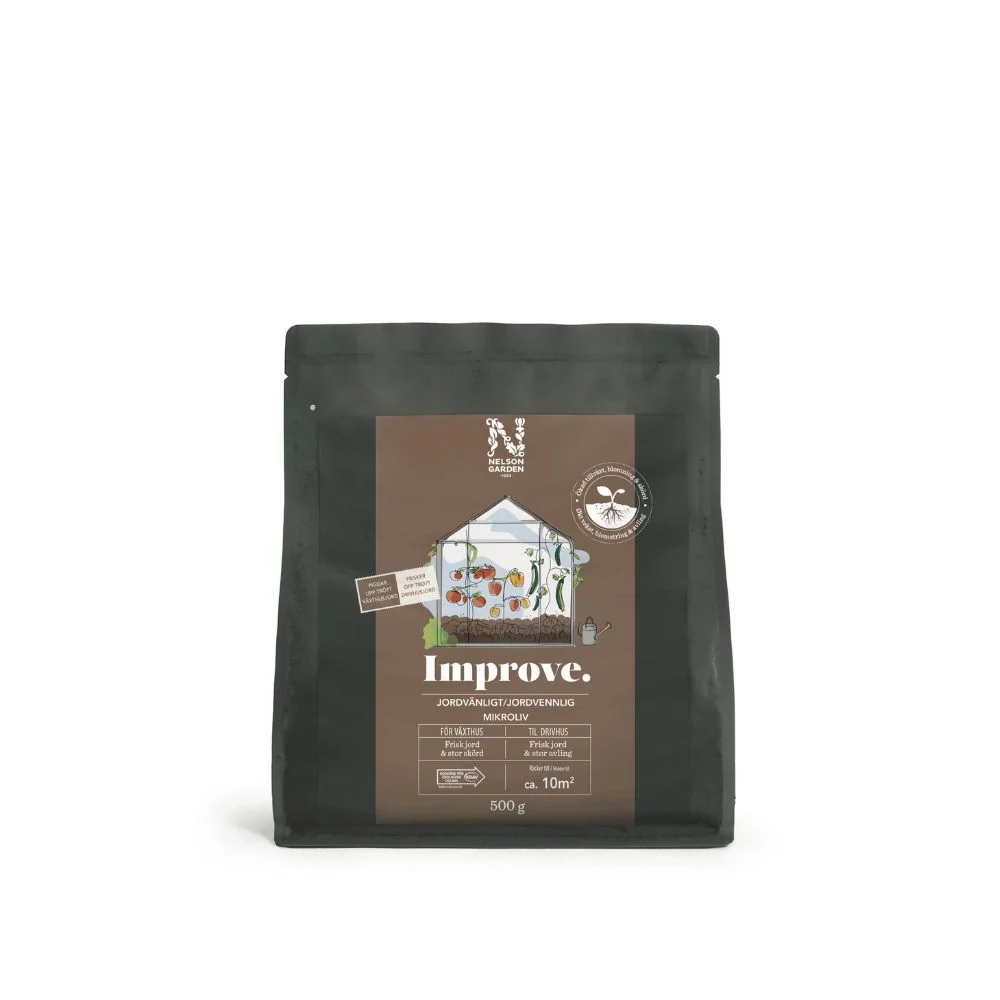 Jordvennlig mikroliv IMPROVE (500 g) – gjenoppretter jordhelse i drivhus
