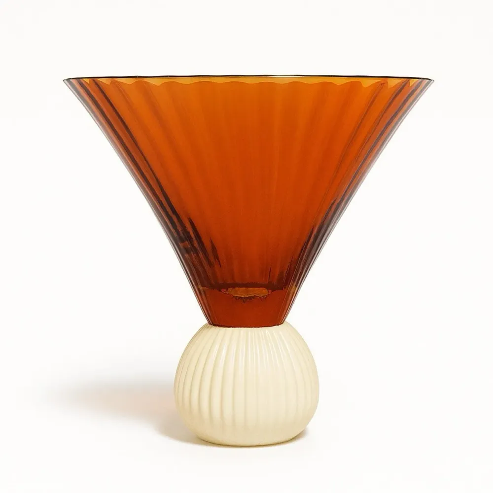 Cocktail Glass Brown/Creme