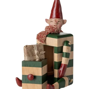 Maileg - Nisse Med Skuffe, Grøn - 14-5183-00