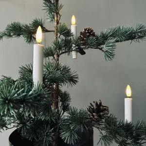 LED Juletrelys Voks 10 stk m. fjernkontroll