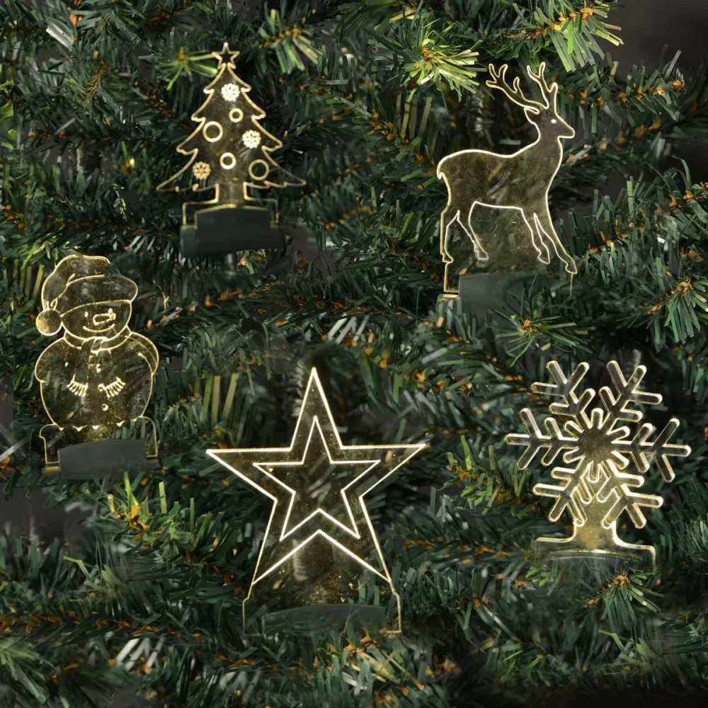 Trådløs LED motiver t/juletre eller vindu – inkl. fjernkontroll