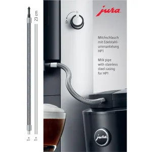 Jura Melkeslange med mantel i rustfritt stål HP1