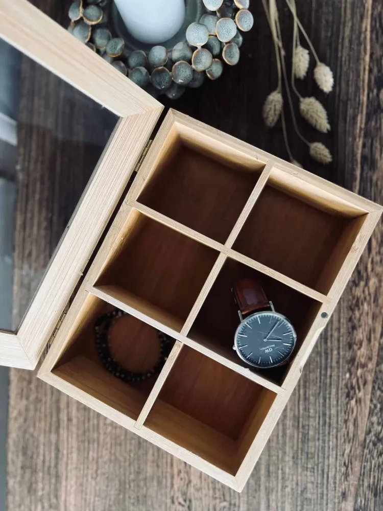 Tea-box med lokk - Bambus