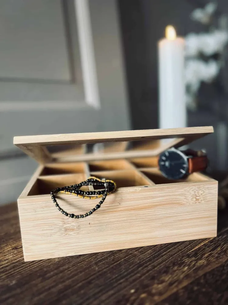 Tea-box med lokk - Bambus