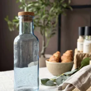 Vannflaske med korkpropp – Blå 1 ltr.