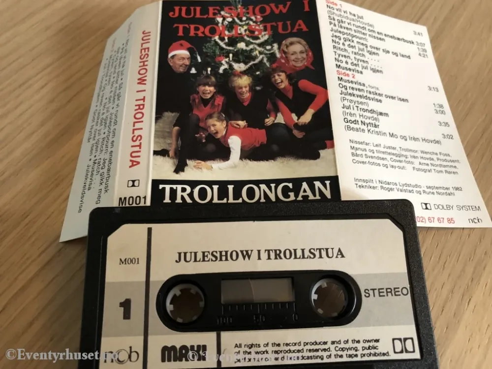 Juleshow i trollstua. Leif Juster og Wenche Foss. Trollongan. Kassett.
