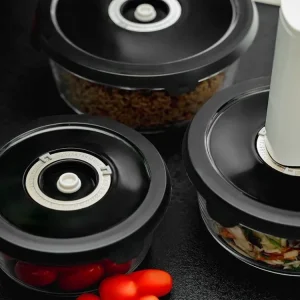 RUNDT VAKUUM GLASSBEHOLDER – 1400ML SETT - 4-STYK