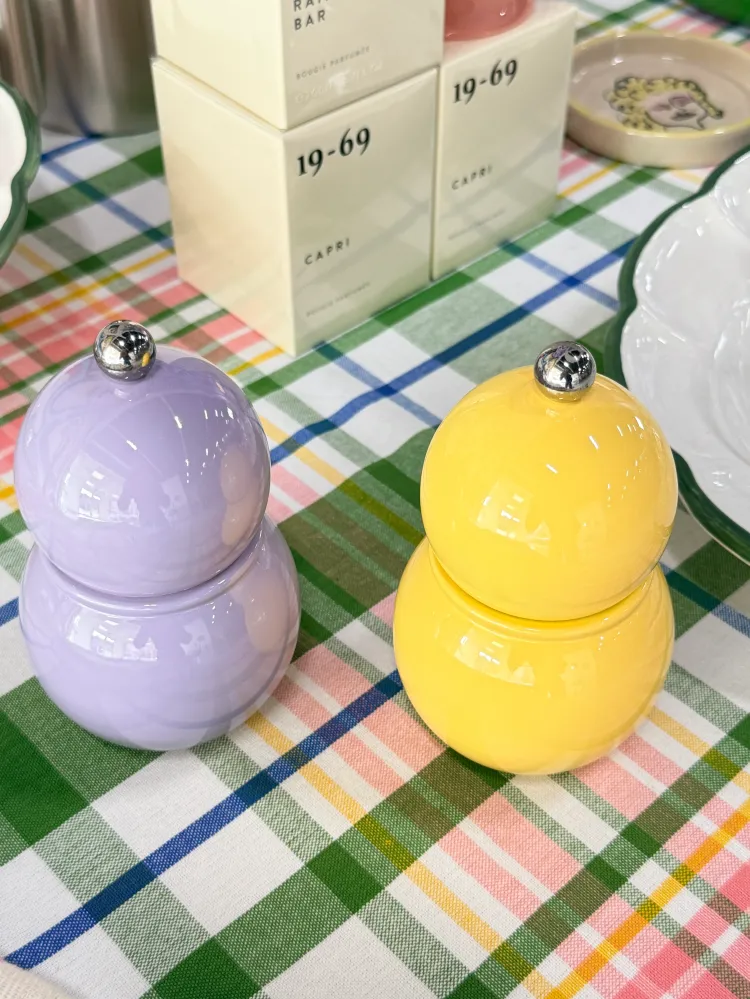 Small Bobbin Salt & Pepper Mill Yellow