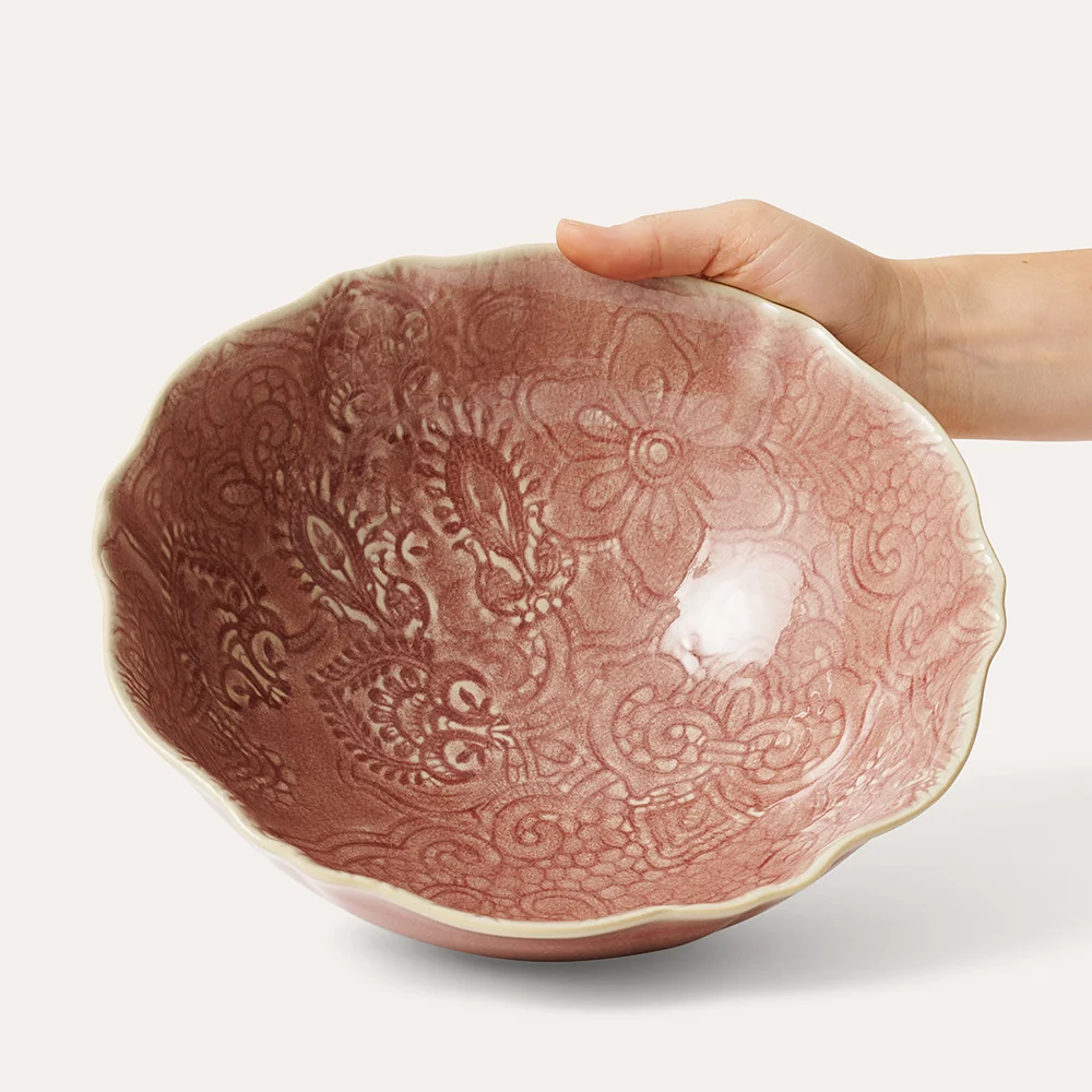 Sthål Arabesque Bowl – Old Rose (26 cm)