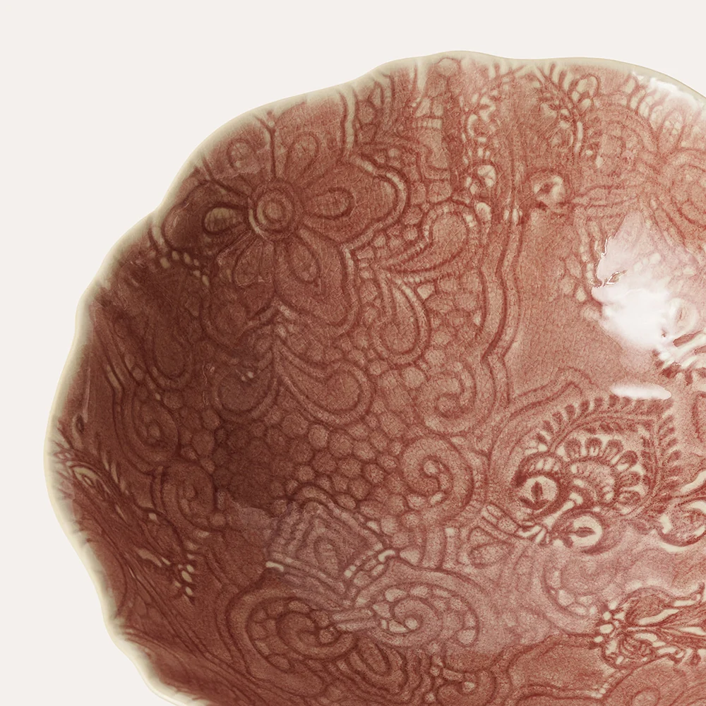Sthål Arabesque Bowl – Old Rose (26 cm)