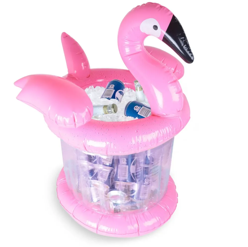 Kjøler til drikkevarer - Oppblåsbar flamingo