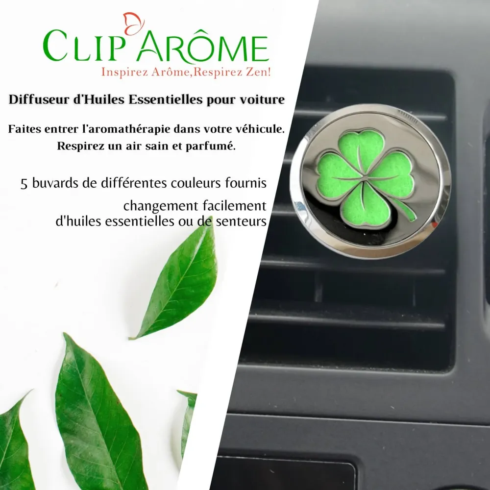 Aromadiffuser til bil – Clip’Arôme (Clover)