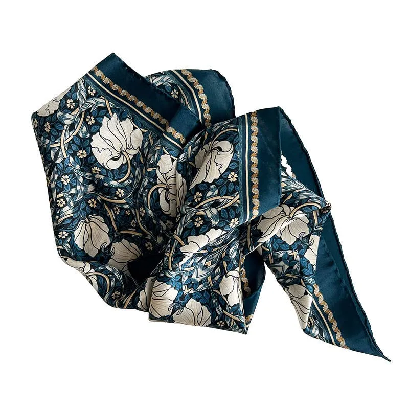 Silkeskjerf - Morris Pimpernell Blue