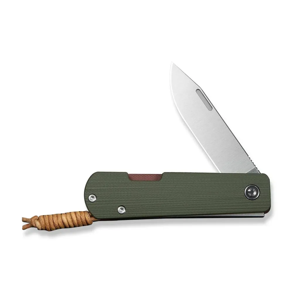 Civivi Slippy Sendy Milled Green & Red G10 /Satin Finished