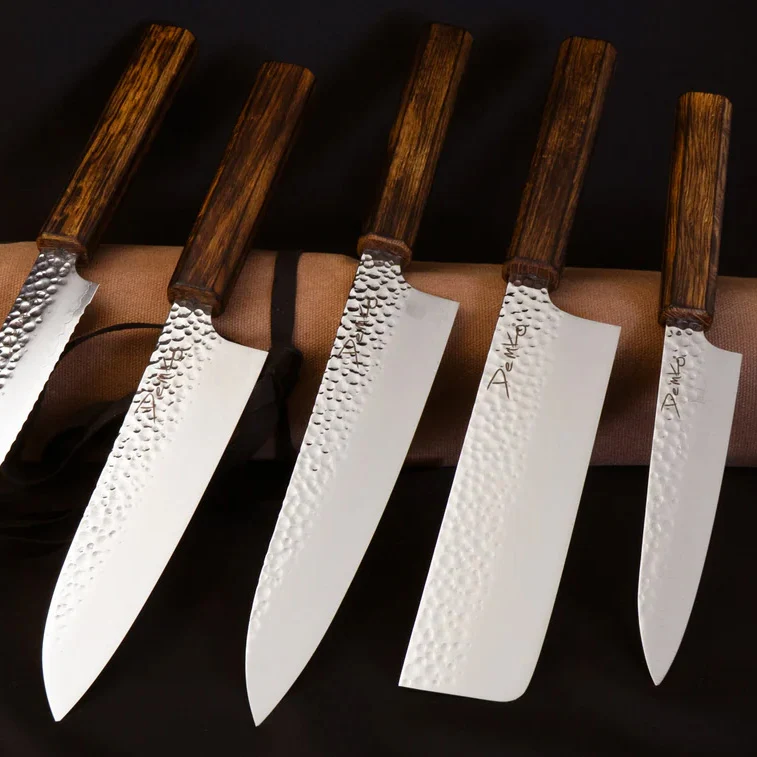 Demko Knives Japanese San Mai Kitchen Cutlery, Nakiri