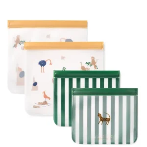 Liewood - Rebus Reusable Food Bags 4-Pack LW20172 - All together / Sandy