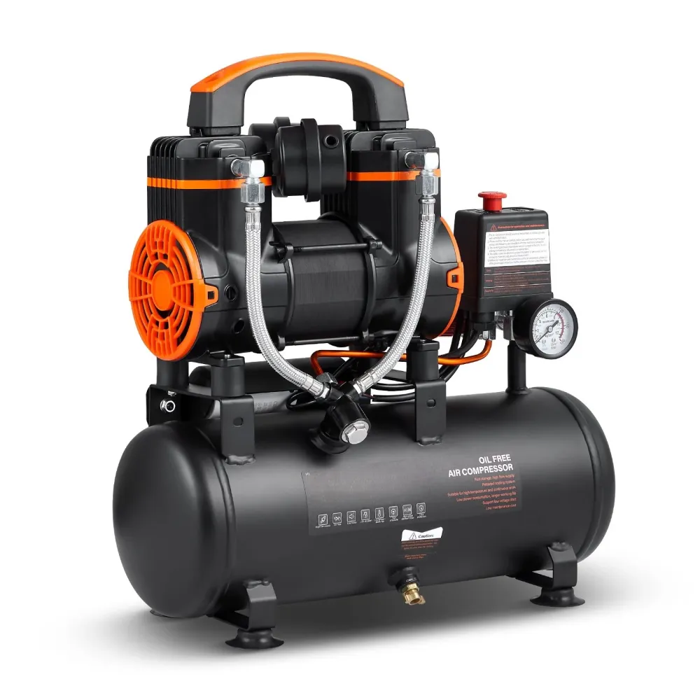 Luftkompressor 8L, Ultra stillegående oljefri