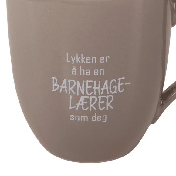 Krus "barnehage-lærer", beige
