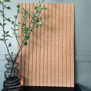 Korkplate Natur m. panel-effekt – Støydempende