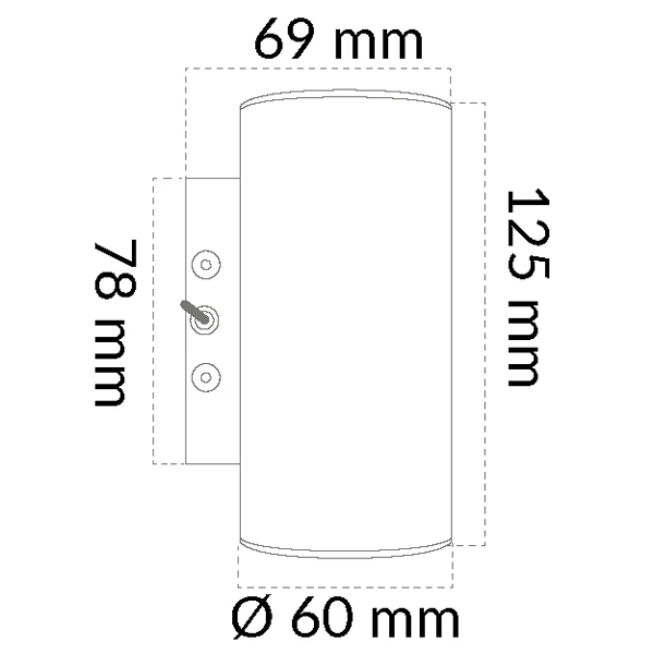 Casolux, Mary Spesial vegglampe lys opp/ned, 2x3 W, IP20, 3000K