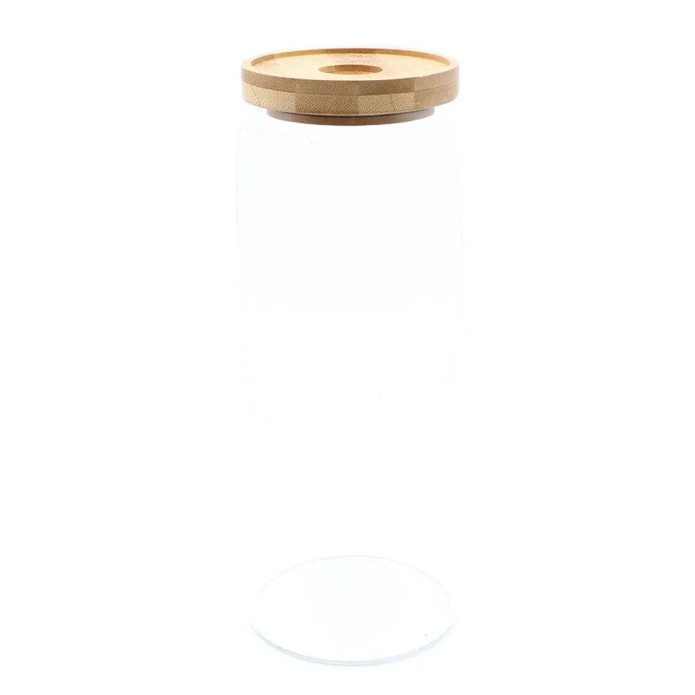 Glassoppbevaringskrukke 1200ml Bambus 20cm