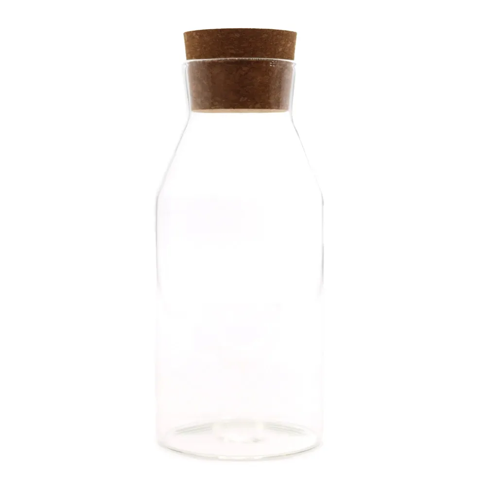 Klar glasskrukke med korklokk – 20 cm