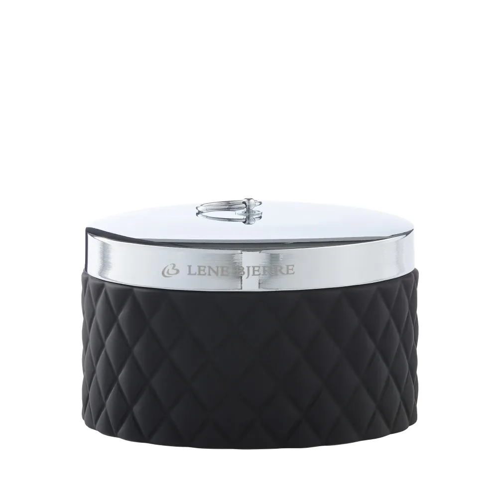 Portia krukke H9xB15 cm. svart