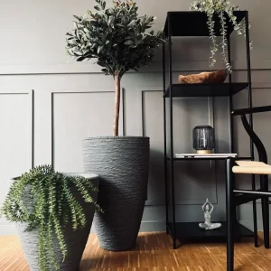 Krukke i plast - Horisontalt mønster H 40 cm