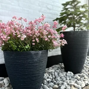 Krukke i plast - Vannrett mønster - Koks H 40