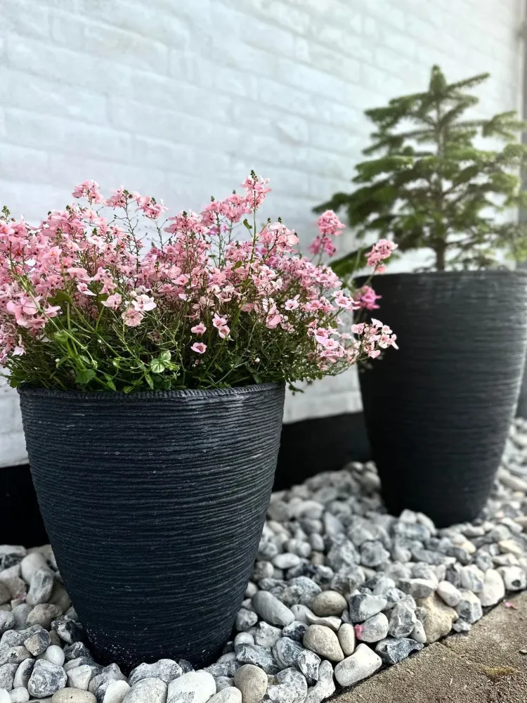 Krukke i plast - Vannrett mønster - Koks H 40