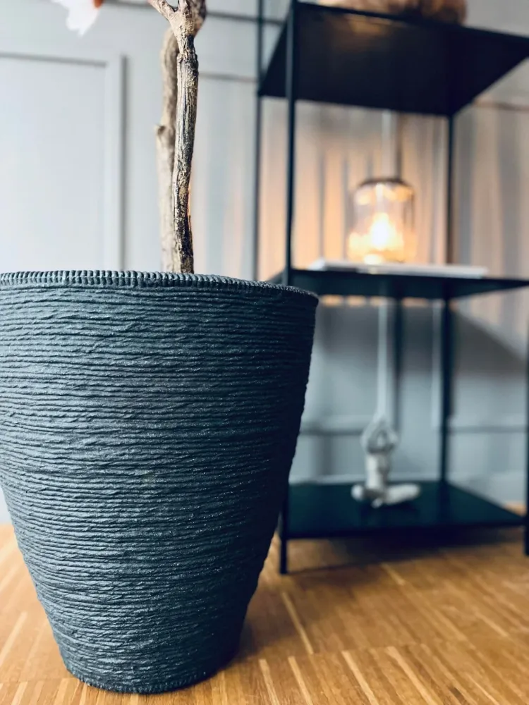 Krukke i plast - Vannrett mønster - Koks H 40