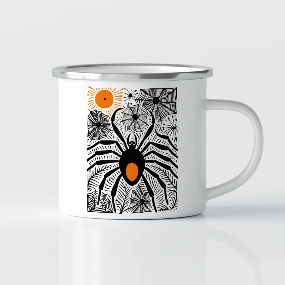 Halloween emaljekrus No11 – Sunlit Spiderweb