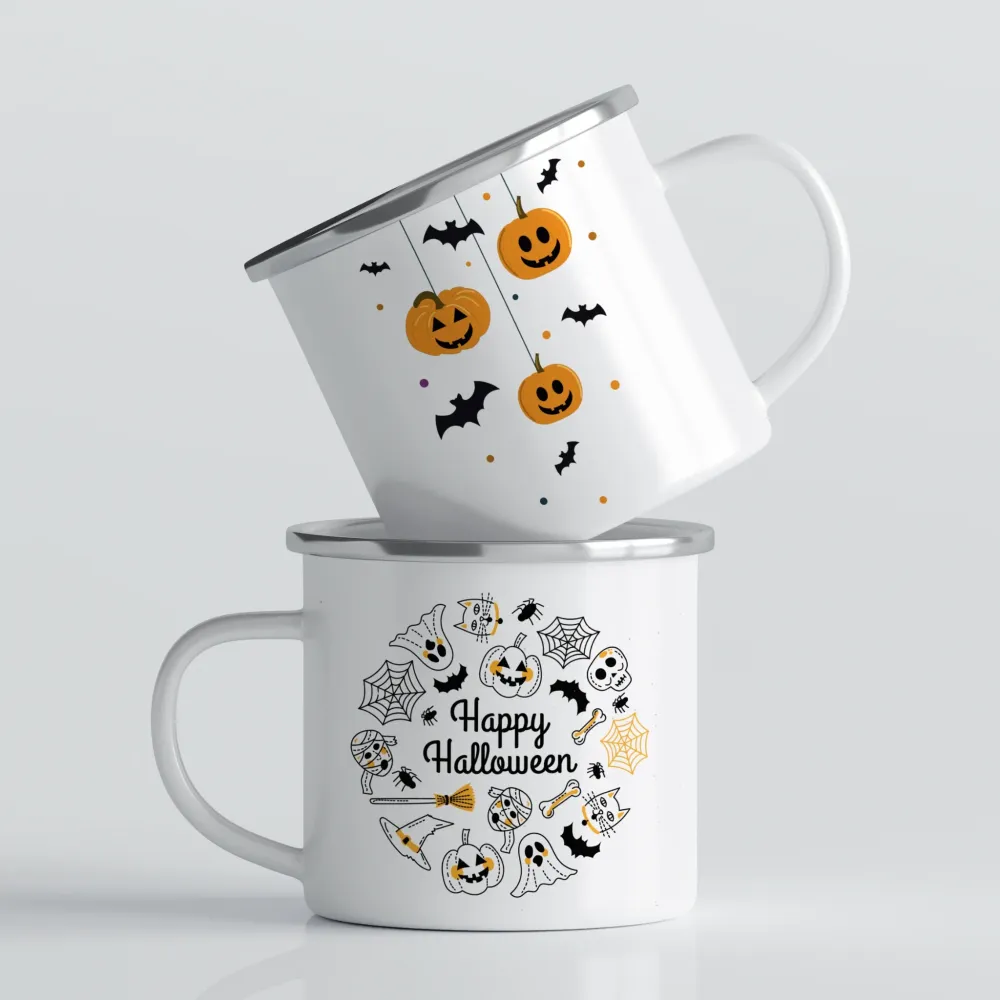 Halloween emaljekrus No4 – Happy Halloween Mix