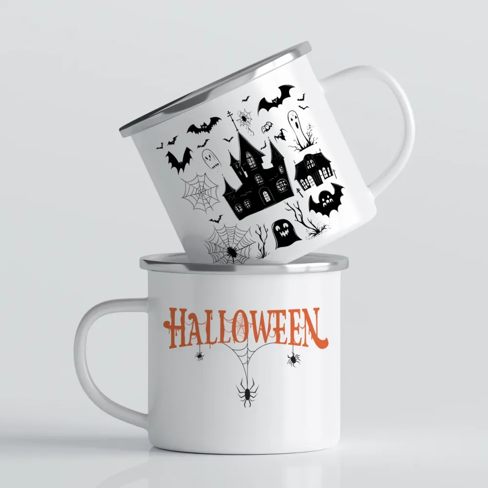 Halloween emaljekrus No7 – Haunted House