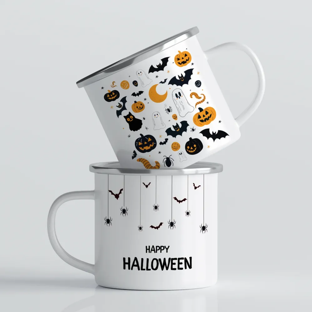 Halloween emaljekrus No8 – Trick or Treat Party