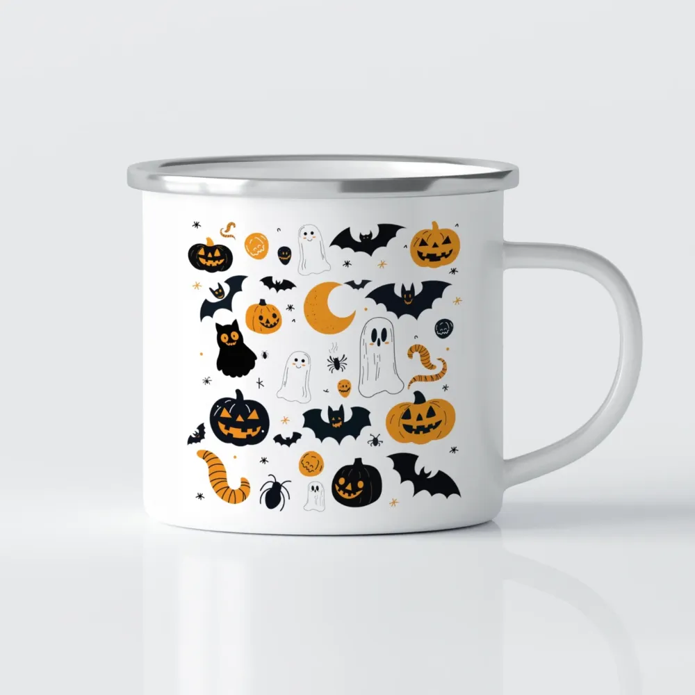 Halloween emaljekrus No8 – Trick or Treat Party