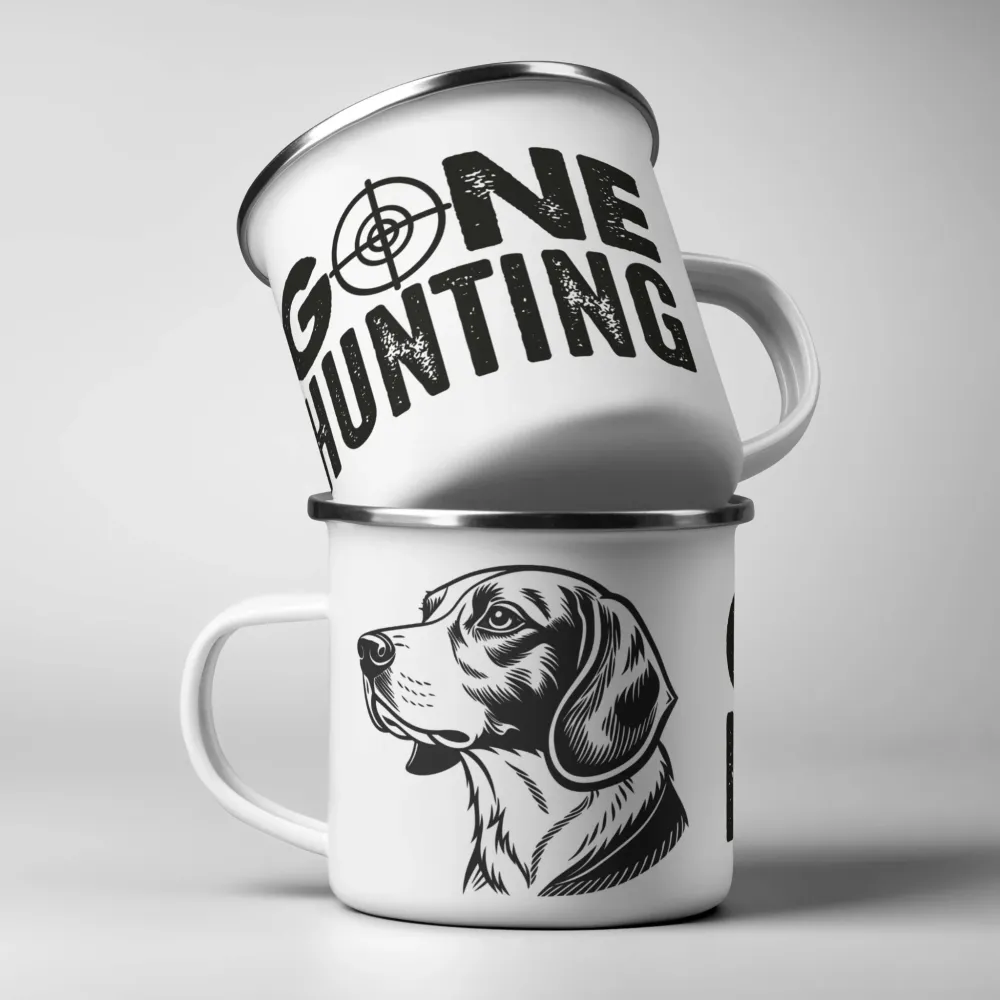 JAKTKRUS No12 - EMALJEKRUS MED BEAGLE
