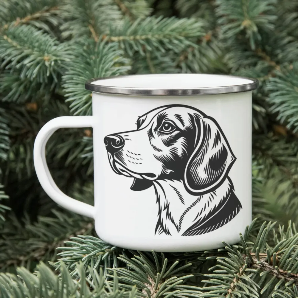 JAKTKRUS No12 - EMALJEKRUS MED BEAGLE