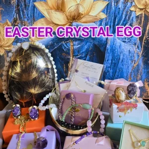 MAGIC CRYSTAL JEWELRY EASTER EGG 2025 LARGE SIZE + Crystal Dreamcatcher ( Verdi Kr.4000,- )