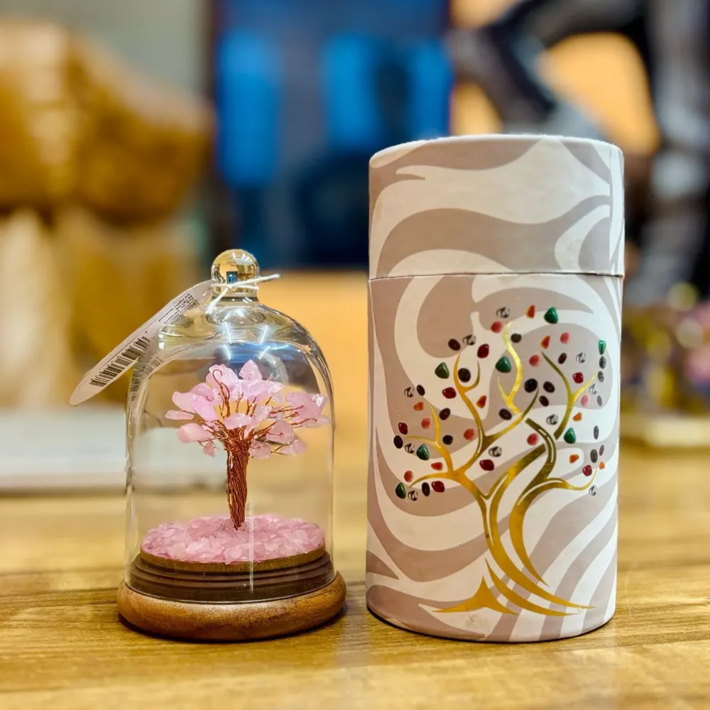 Rose Quartz kuppelhage, 30 flisesteiner