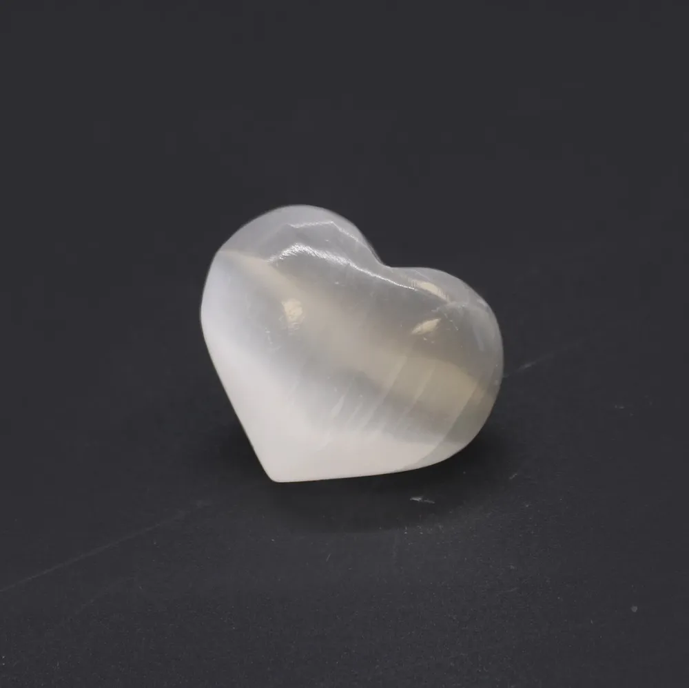 Selenitt hjerte krystall 3-4 cm