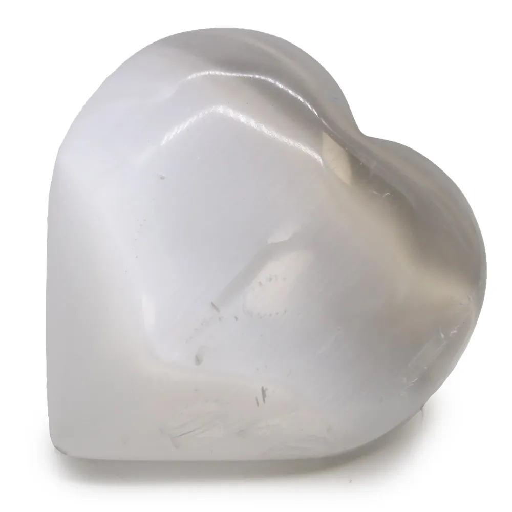 Selenitt hjertekrystall 10 cm