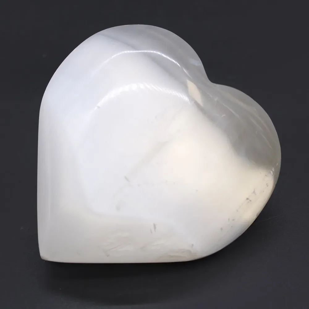 Selenitt hjertekrystall 10 cm