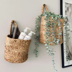 Hengekurv med hank - Jute medium