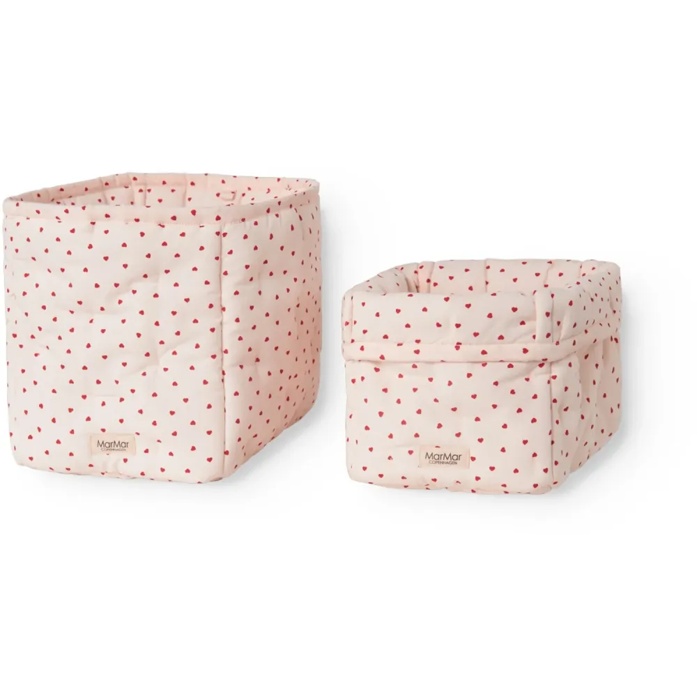 MarMar Cotton Percale Home Happy Hearts Nursery Oppbevaring Bags