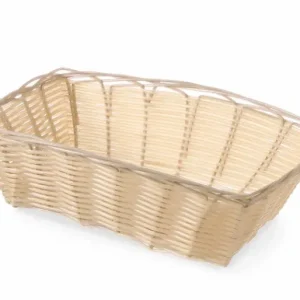 Rektangulær brødkurv i slitesterkt polyrattan 225 x 150 x h65 mm